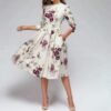 Women's Dress Elegant Midi Evening Dress 3/4 Sleeves