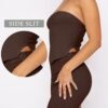 Connecteri  Womens Sexy Skirt Sets Summer Two Piece Outfits Going Out Strapless Bandeau Crop Tops Matching Mini Club Dress 2024