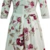 Women's Dress Elegant Midi Evening Dress 3/4 Sleeves