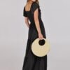 Connecteri  Women??s 2024 Summer Casual Maxi Dress Flutter Sleeve Scoop Neck Smocked Tiered A Line Flowy Beach Long Sun Dresses