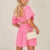 Shy Velvet Women's Summer Dress Square Neck Short Sleeves Crossover Waist Casual Party Mini Dress