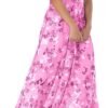 women's summer wedding guest dress chiffon boho floral ruffle short sleeve v neck casual flowy maxi sundress
