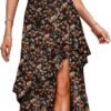Connecteri  Women's Summer 2024 Maxi Dress Spaghetti Strap Spring Casual Boho Split Beach Long Flowy Dresses Trendy