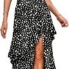 Connecteri  Women's Summer 2024 Maxi Dress Spaghetti Strap Spring Casual Boho Split Beach Long Flowy Dresses Trendy