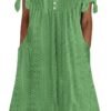 Womens Bohemian Maxi Long Dress Trendy Boho Dresses V Neck Beach Vacation Dress Casual Beachy Outfits with Pockets