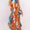 Connecteri  Womens Summer Dresses 2024 Boho Floral Drawstring V Neck Smocked Long Sleeve Ruffle Tiered Chiffon Mini Short Dress