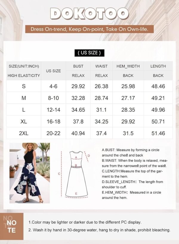 Connecteri  Women's Summer 2024 Maxi Dress Spaghetti Strap Spring Casual Boho Split Beach Long Flowy Dresses Trendy
