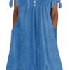 Womens Bohemian Maxi Long Dress Trendy Boho Dresses V Neck Beach Vacation Dress Casual Beachy Outfits with Pockets