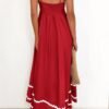 Connecteri  Womens 2024 Summer Flowy Maxi Dress Casual Sleeveless Spaghetti Strap Ruffle Beach Long Dresses