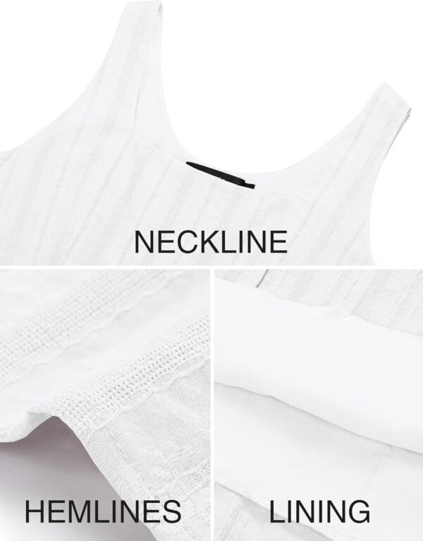Connecteri Women's 2024 Summer Sleeveless Dress Casual Backless Loose Flowy Tiered Sundress Beach Cover up Tank Dresses