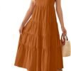 Connecteri Women's 2024 Summer Sleeveless Dress Casual Backless Loose Flowy Tiered Sundress Beach Cover up Tank Dresses