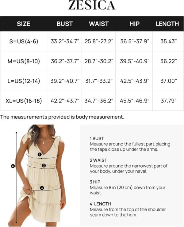 Connecteri Womens Summer Casual V Neck Sleeveless Mini Dress 2024 Tie Shoulder Tiered Ruffle Swing A Line Short Sundresses
