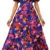 Connecteri  Womens Dresses 2024 Puff Sleeve Floral Casual Summer Dresses Smocked Backless Beach Flowy Tiered Maxi Dress