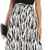 Connecteri  Summer Dresses for Women 2024 Short Sleeve Elastic Waist Casual Dresses Ribbed Floral Work Midi Dress with Pockets