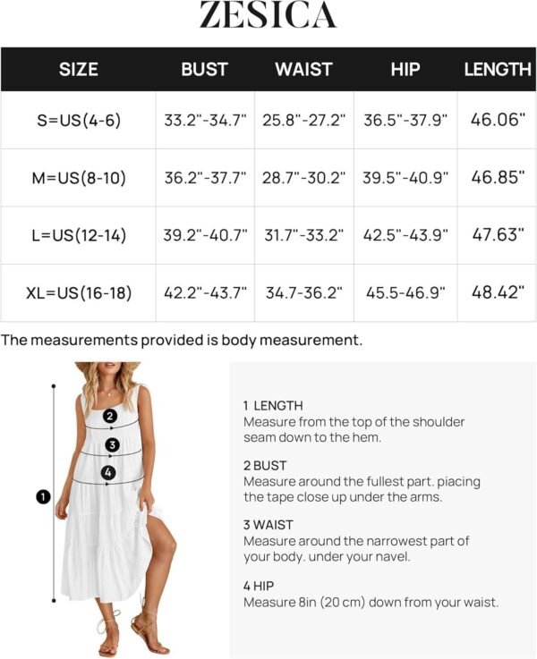 Connecteri Women's 2024 Summer Sleeveless Dress Casual Backless Loose Flowy Tiered Sundress Beach Cover up Tank Dresses