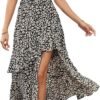 Connecteri  Women's Summer 2024 Maxi Dress Spaghetti Strap Spring Casual Boho Split Beach Long Flowy Dresses Trendy
