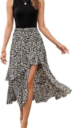Connecteri  Women's Summer 2024 Maxi Dress Spaghetti Strap Spring Casual Boho Split Beach Long Flowy Dresses Trendy