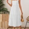 Connecteri Women's 2024 Summer Sleeveless Dress Casual Backless Loose Flowy Tiered Sundress Beach Cover up Tank Dresses