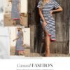 Connecteri  Summer Dress Casual Womens Fashion Short Sleeve Maxi Dress T Shirt Dress Striped Long Color Block Maxi Dress